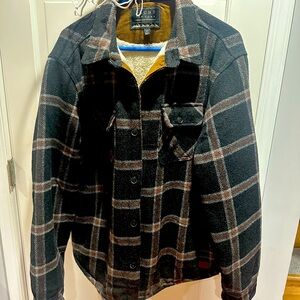 Sherpa lined wool jacket